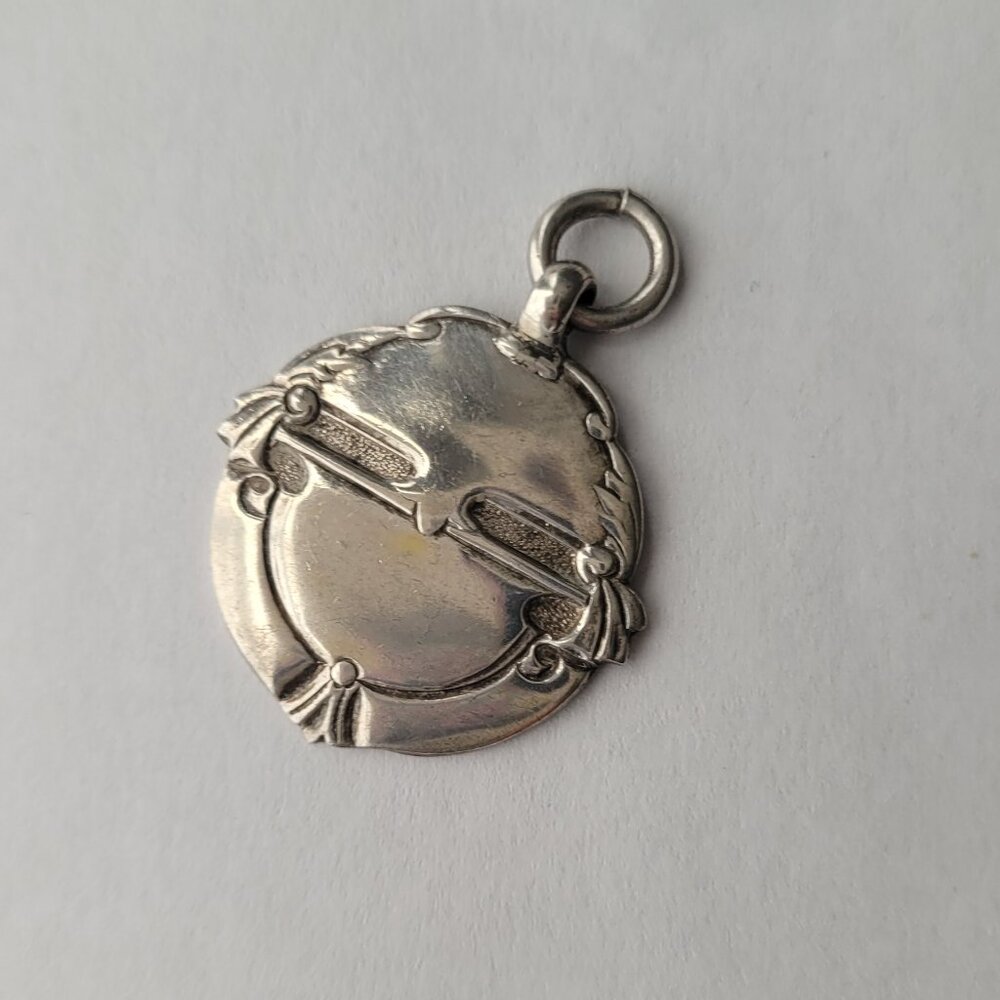 Antique Sterling Pendant Watch Fob 1924 Birmingham England - Picture 2 of 15